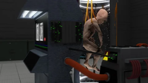 Cryogenic Lab with Alien Stock Footage 172075579