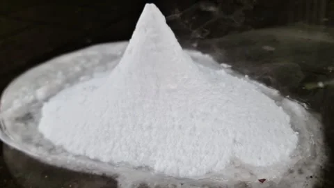 Cryogenic Solidification Process Creating Soft Artificial Snow Texture Stock Footage 333251330