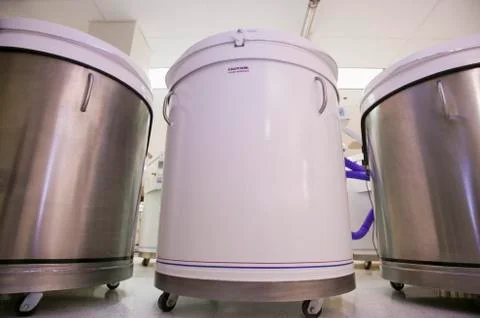 Cryogenics tanks in a laboratory Stock Photos