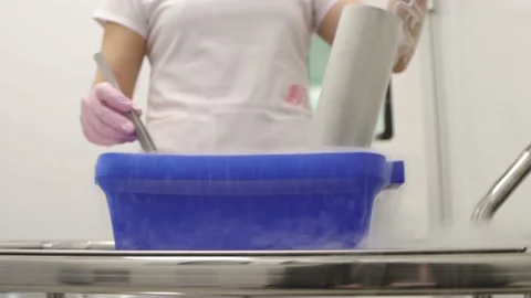 Cryolab at the hospital Stock Footage 143999630