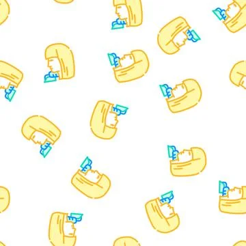 Cryolipolysis treatment vector seamless pattern Illustrazione stock