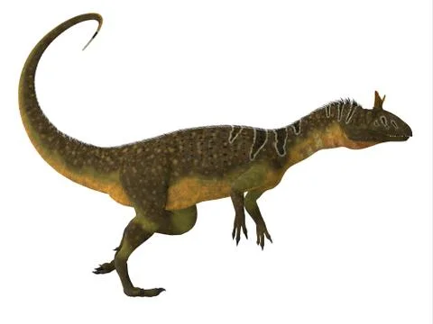 Cryolophosaurus Dinosaur Side View Stock Illustration
