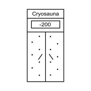 Cryosauna ice therapy vector illustration for benign and malignant lesions Stock Illustration