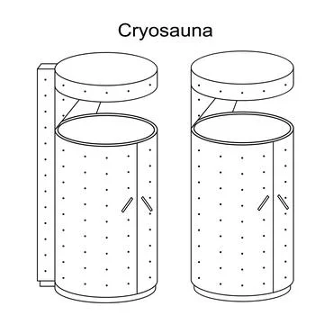 Cryosauna ice therapy vector illustration for benign and malignant lesions Stock Illustration