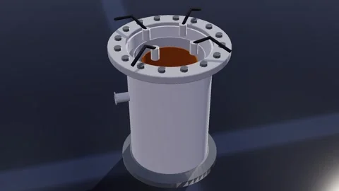 Cryostat cryo 3d loop 3D animation seamless loop Video stock 341779546