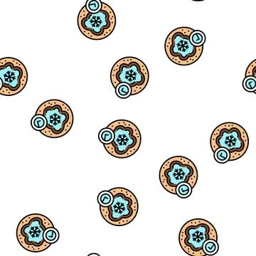 Cryosurgery freeze vector seamless pattern Illustrazione stock