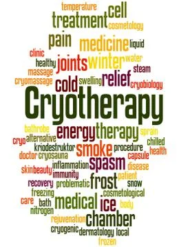 Cryotherapy, word cloud concept Stock Illustration