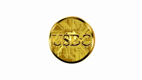 Crypocurrency USD Coin Video stock 98195302