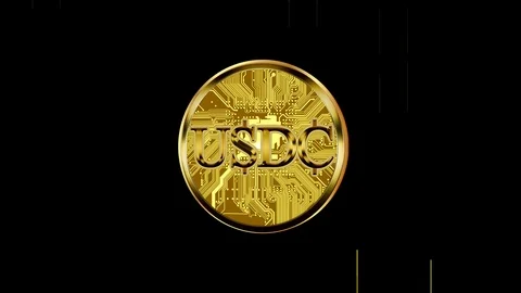 Crypocurrency USD Coin Video stock 98400385