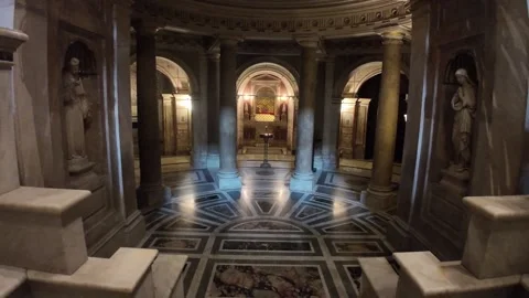 The Crypt Of Basilica Dei Santi Dodici Apostoli 스톡 동영상 334973108