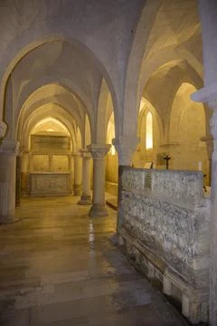 Crypt in the Cathedral di San Leopardo Osimo Province of Ancona Italy Europe Stock Photos