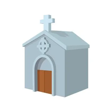 Crypt in cemetery cartoon icon Ilustración de archivo