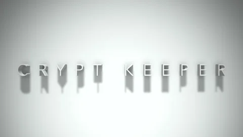 Crypt keeper 3D title animation white text on a white background Vídeos de archivo 299425999