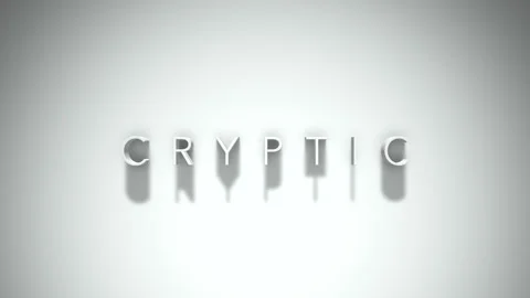Cryptic 3D title animation with shadows on a white background Stock Footage 297067365