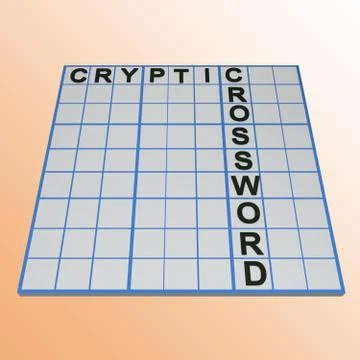 CRYPTIC CROSSWORD concept 스톡 일러스트