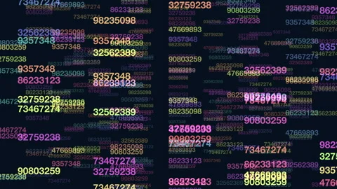 Cryptic grid numbers and symbols in intricate pattern Stock Footage 321963005