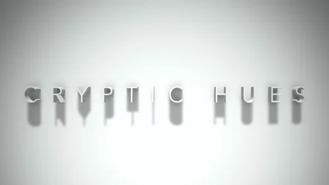 Cryptic hues 3D title animation white text on a white background Stock Footage 298375059