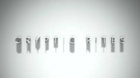 cryptic rites 3D title animation white t... | Stock Video | Pond5