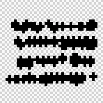 Cryptic unreadable isolated pixel Text. Futuristic alien alphabet. Abstract. Illustrazione stock