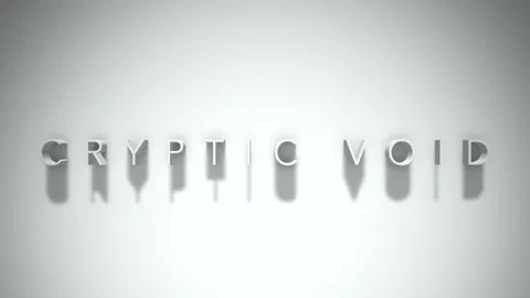 Cryptic void 3D title animation white text on a white background Video stock 298895723