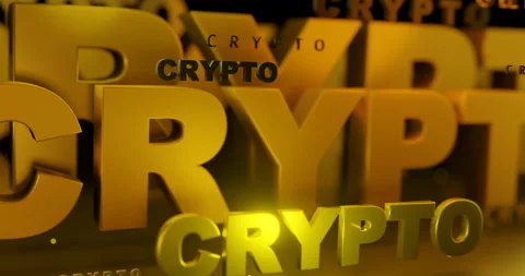 CRYPTO 3D TEXT,  The Word CRYPTO (Crypto currency) Typography Background Arts  ( Stock Footage 170387283