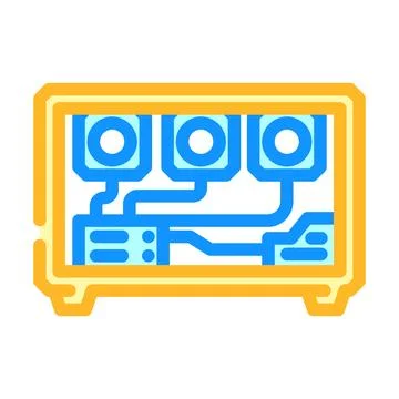 Crypto app cryptocurrency mining color icon vector illustration Ilustração Stock