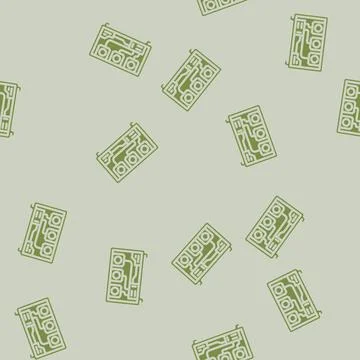 Crypto app cryptocurrency mining glyph vector seamless pattern Stock Illustration