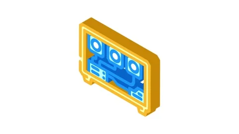 Crypto app cryptocurrency mining isometric icon animation 스톡 동영상 327282417