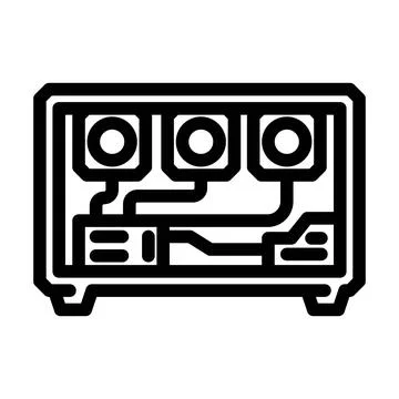 Crypto app cryptocurrency mining line icon vector illustration Stock Illustration