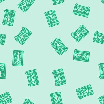 Crypto app cryptocurrency mining line vector seamless pattern Illustrazione stock