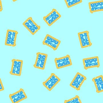 Crypto app cryptocurrency mining vector seamless pattern 스톡 일러스트