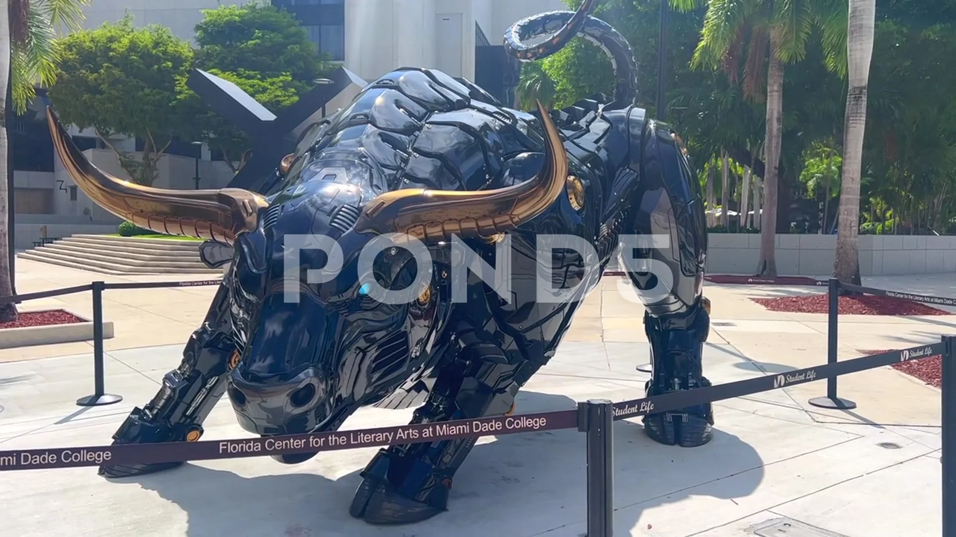 crypto bull statue downtown Miami, Florida