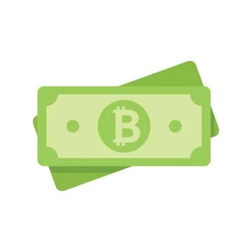 Crypto cash icon flat vector. Money bitcoin 스톡 일러스트