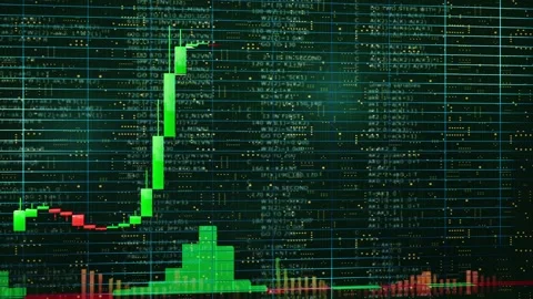 Crypto chart front view Stock Footage 307064326