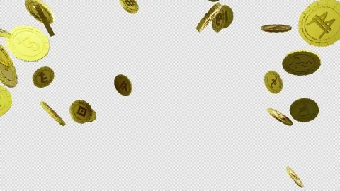 Crypto coin 3d voxel animation alpha Stock Footage 275190825