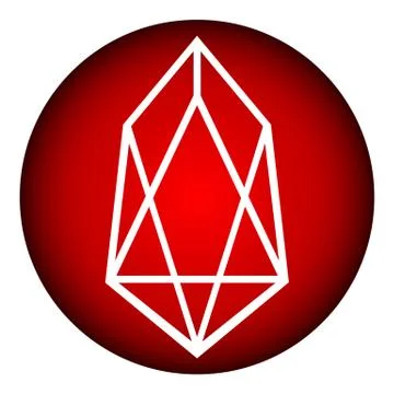 Crypto coin EOS icon on white. Illustrazione stock