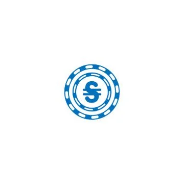 Crypto coin icon design concept Stock Illustration