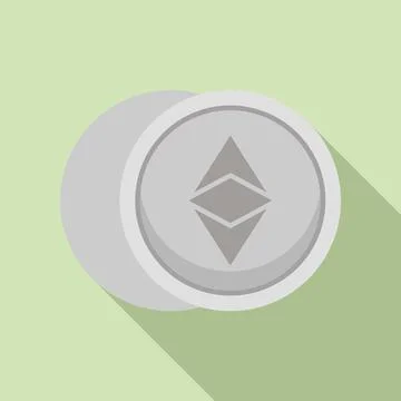 Crypto coin icon flat vector. Business money Illustrazione stock