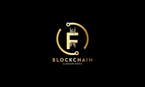 Crypto coin logos. Initial letter F logo Illustrazione stock
