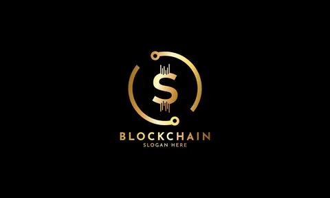 Crypto coin logos. Initial letter S logo Illustrazione stock