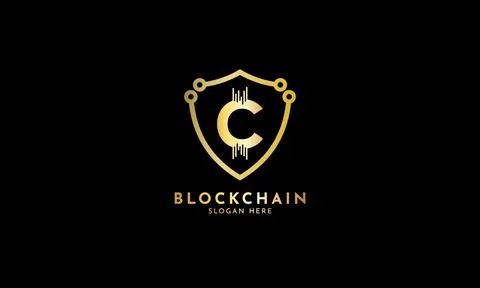 Crypto coin logos. Initial letter C logo Illustrazione stock