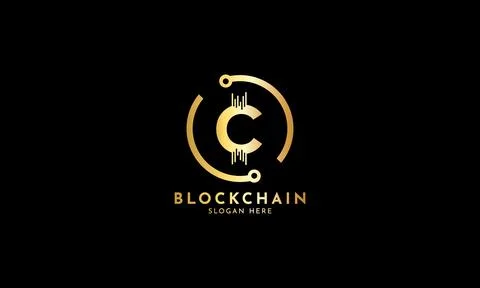 Crypto coin logos. Initial letter C logo Illustrazione stock