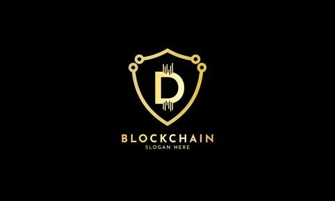 Crypto coin logos. Initial letter D logo Illustrazione stock