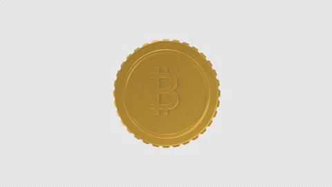 Crypto Coin Rotating on a Transparent Background. Seamless Loop. 4K Video stock 311097490