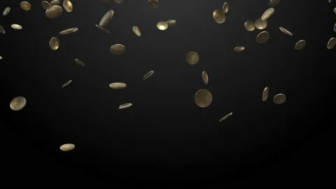 Crypto coins falling in slow motion dof Vidéo 156757714