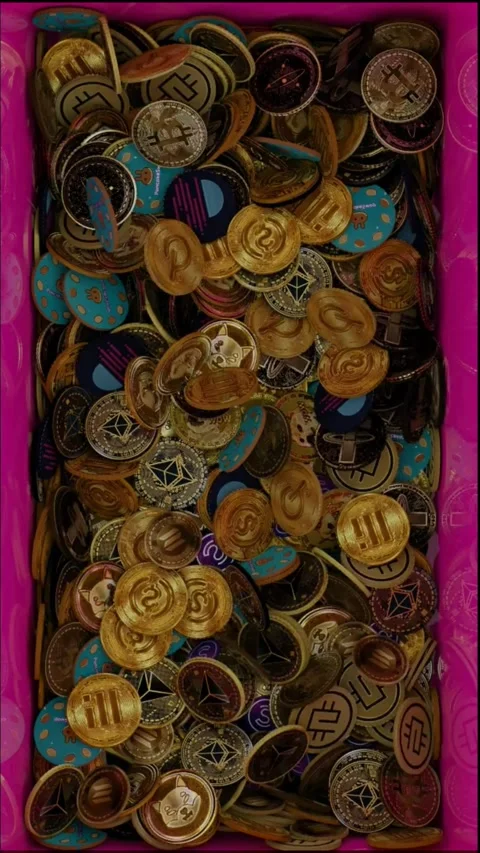 Crypto coins Stock Footage 225346917