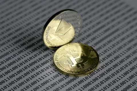 Crypto coins Stock Photos