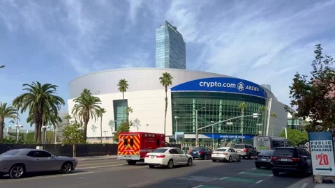 Crypto Com Arena in Los Angeles the former Staples Arena - LOS ANGELES, UNITED 스톡 동영상 256533357