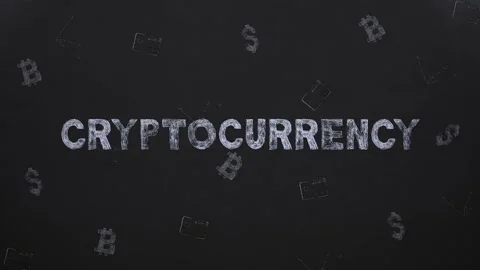 Crypto currency Abstract Grunge Typography Background that prominently features Stock Footage 289437653