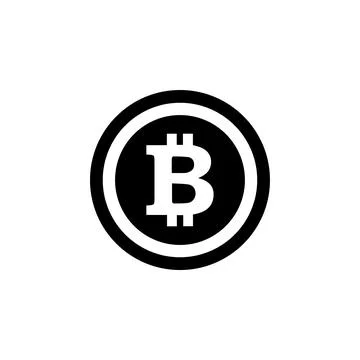 Crypto Currency Bitcoin, Blockchain Cryptocurrency Solid Flat Vector Icon I.. Stock Illustration